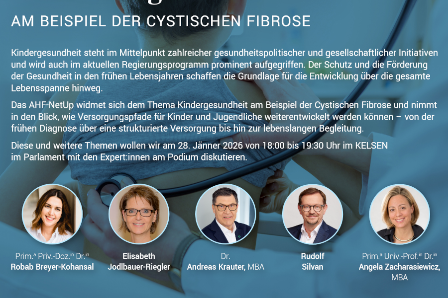 Ausschnitt der Einladung zum Austria Health Forum am 28.1.2026