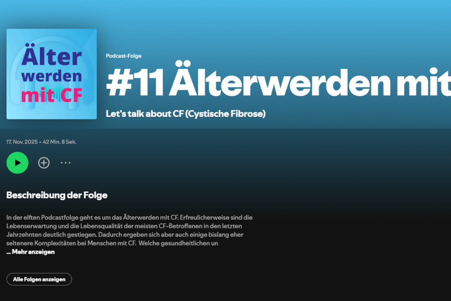 Screenshot vom Startseite Podcast #Älterwerden mit CF